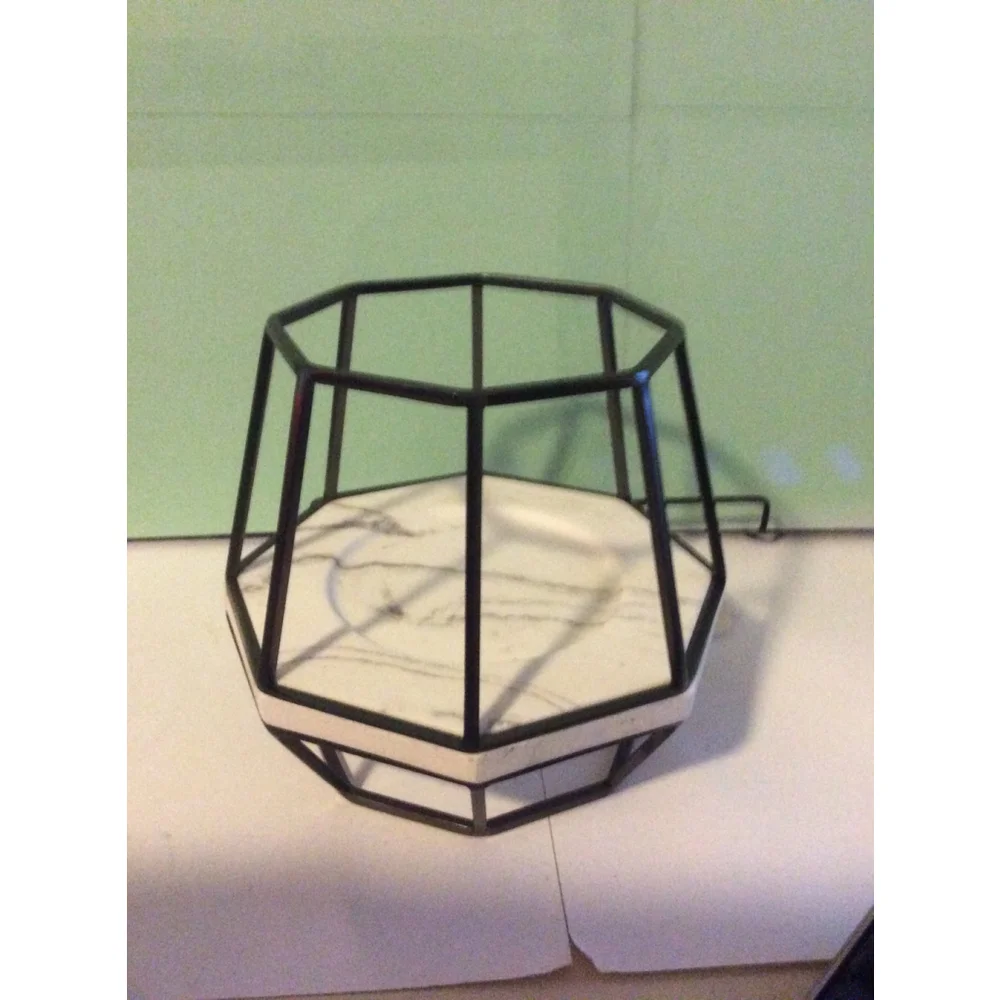 Bath & Body Work Black Octagonal 3 Wick Candle Holder